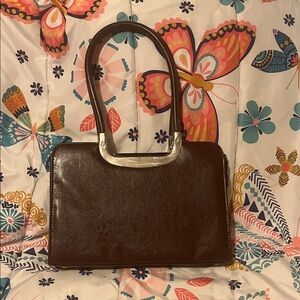 Dark Brown Vegan Leather Fashion Bag